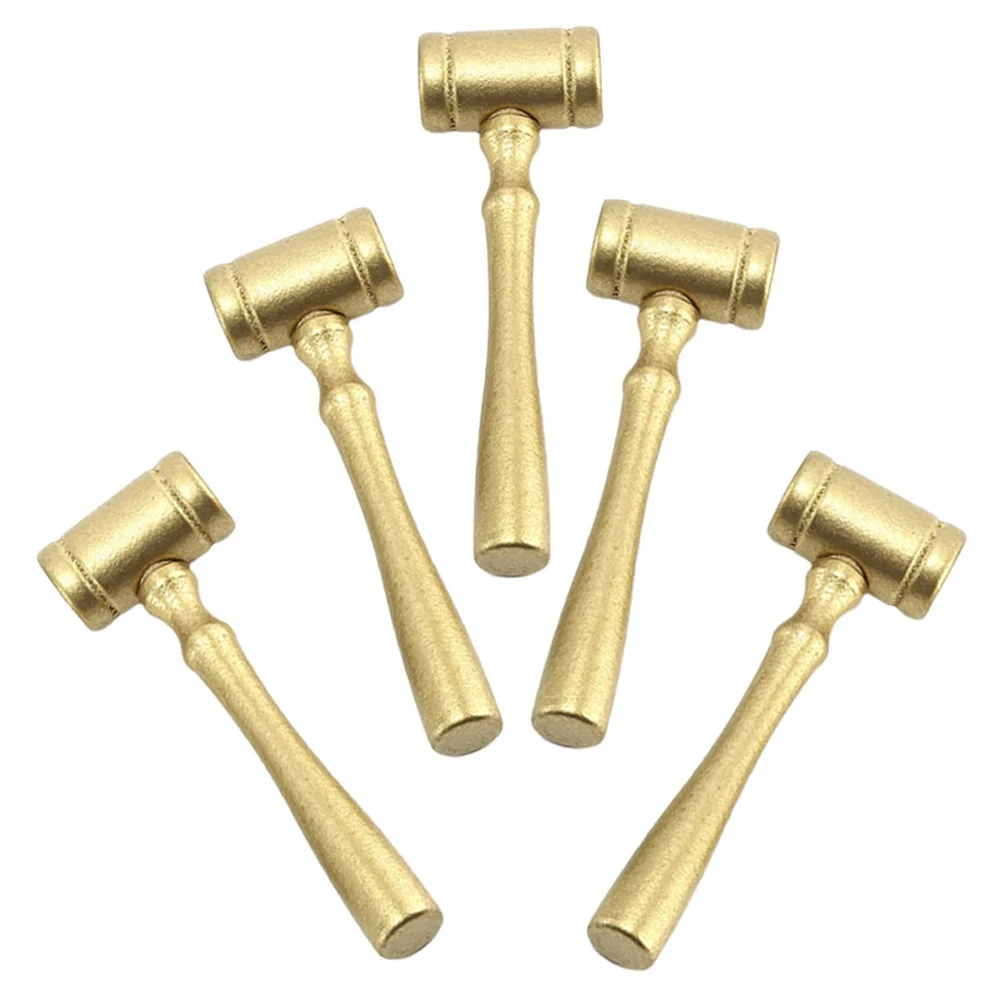 Marteau de juge en bois fait à la main pour enfants, 5 pièces, jeu de rôle, marteau de cour, outil d'enchères artisanal, marteau éducatif en bois pour enfants