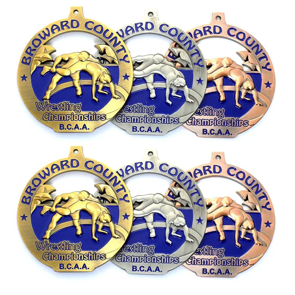 

Low cost custom metal center rotating medal design rotating medal high-quality taekwondo sumo competition medal