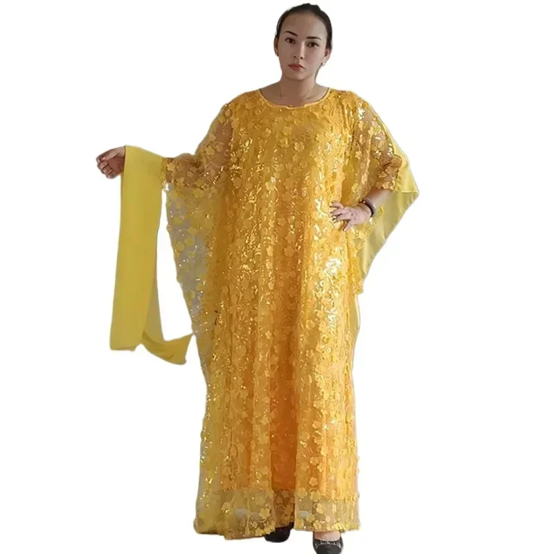 

3 Pieces Plus Size African Dresses for Women Loose Abaya Dubai Kaftan Traditional Boubou Robe Africa Dashiki Long Gowns Outfits