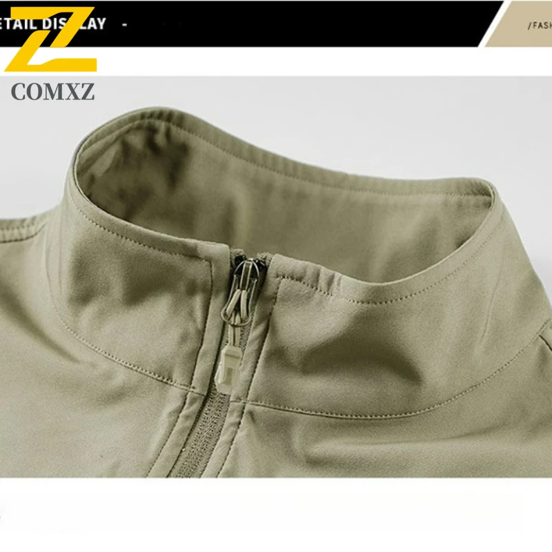 2025 New Autumn Men's Vests Outdoor Camping Fishing Sleeveless Vest Men Many Pocket Tool Gear Loose Thin Vest Male Waistcoat