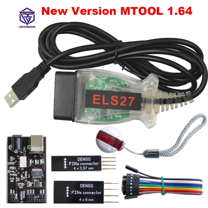 MTool V1.64 Rollback Programmer Correction Adjustment Software Dongle Denso Pin Wire Cable Denso Adapter Mileage Correction Tool