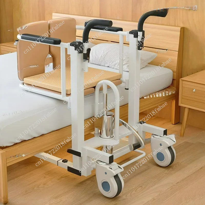 Wheelchair for Disabled Persons Multifunctional Elderly Transfer Chair Hydraulic Lift Commode Chair