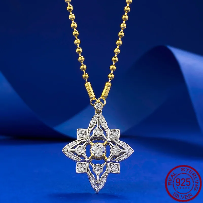 

New S925 Silver French Light Luxury Cloth Cherati Clover Double sided Wearing Necklace Wedding Jewelry