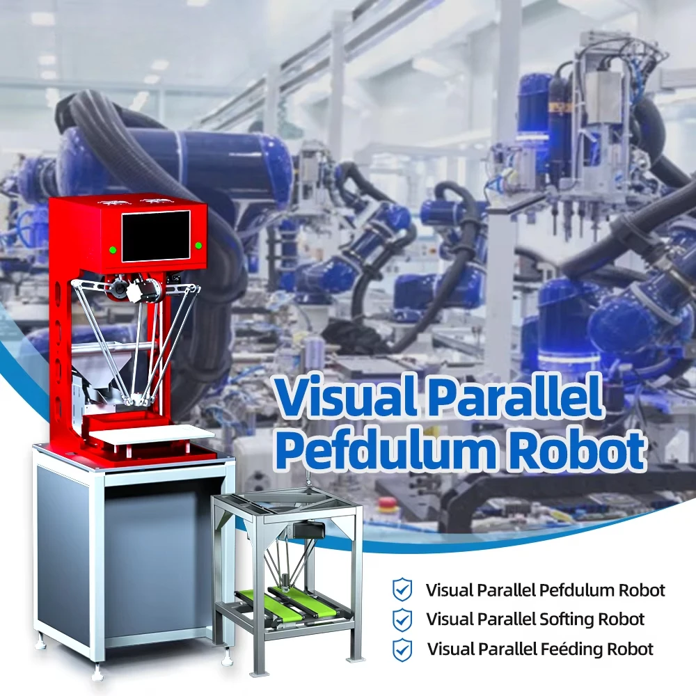 XMARMS Professional Intelligent 4-Axis Parallel Spider Robot Arm Core Components Including Gearbox Motor Engine 0.35kW 220V IP64