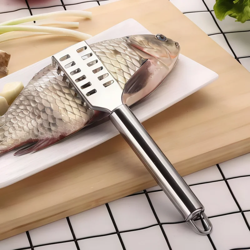 2026 new Stainless Steel Premium Sawtooth Fish Scale Remover Descaler Integrated Casting Heavy Duty Tool  fish scale