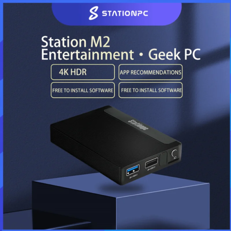 Station M2, Mini PC Mini computer Desktop computer, Raspberry Pi Free code to Entertainment·Geek PC Real 4K output Bluetooth 5.0