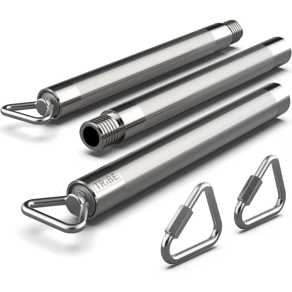 

Adjustable 3-Section Steel Bar for Home Gym Workouts, 39-27 Inch Range, Ball Bearing Swivel
