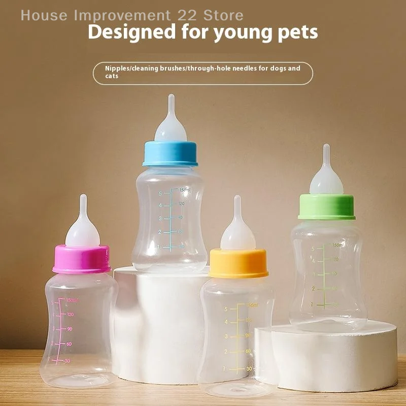 60/150ml Pet Feeder For Small Dogs Cats Newborn Puppy Dog Kitten Cat Milk Water Bottle Dog Feeding Accessories Mascotas Products