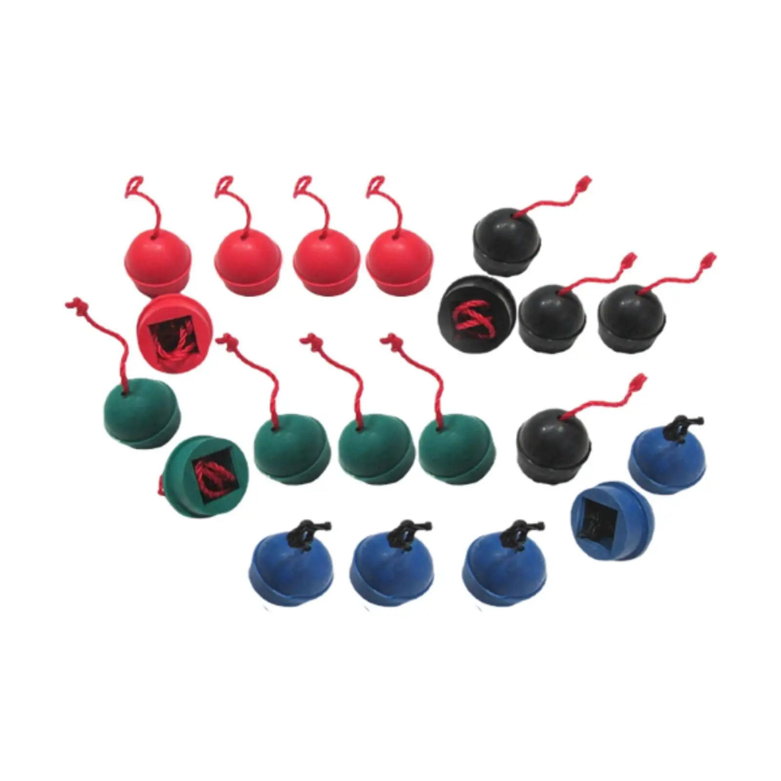 

20x Billiard Chalk Holders Pocket Rubber with Cord Mix Color Practical Tool Pool Cue Chalk Holders Chalk Case Pool Billiards