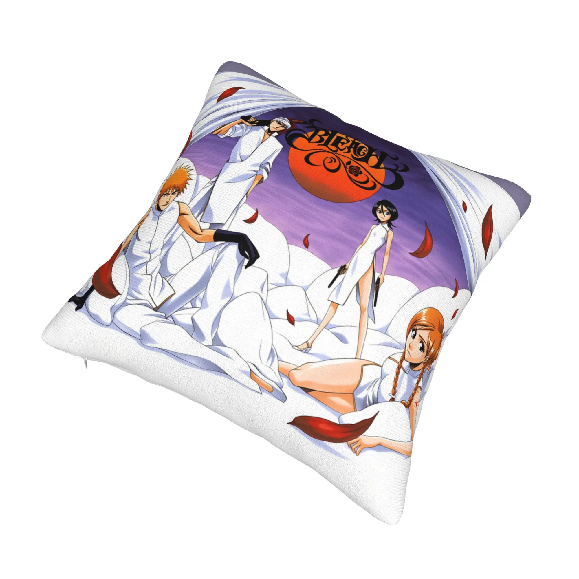 Rukia Kuchiki Bleach Ichigo Kurosaki  Nordic Throw Pillow Cover Decoration Renji Abarai Orihime Inoue  Chair Cushion