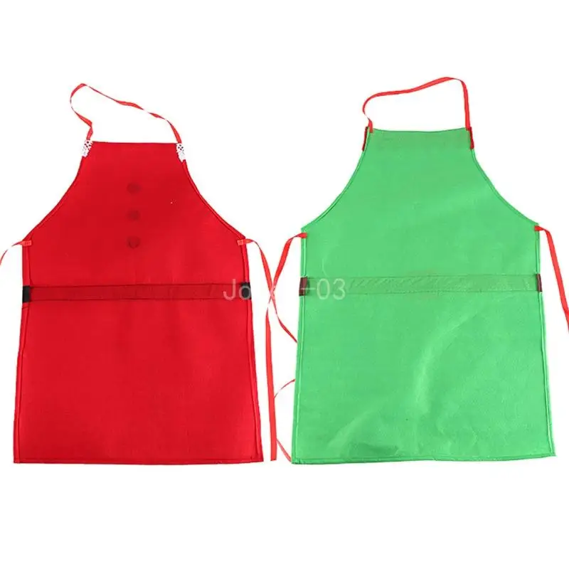 Q6PE Christmas Apron Adult Elf Aprons Santa Apron Adjustable for Xmas Party Chef Cook