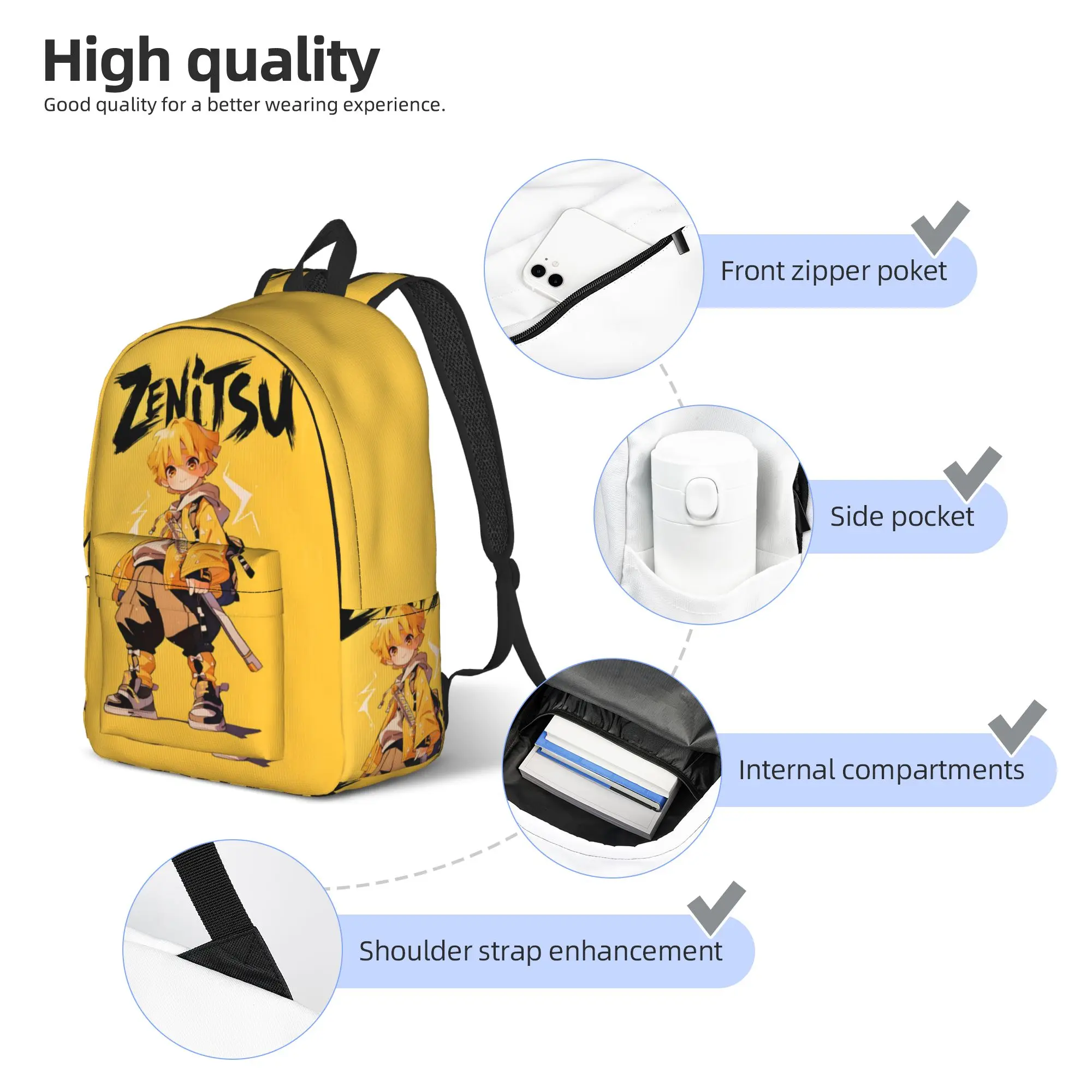 Fashion Demon Slayer Backpack shounen manga Mochilas Casual School Large Capacity Rucksack view 5