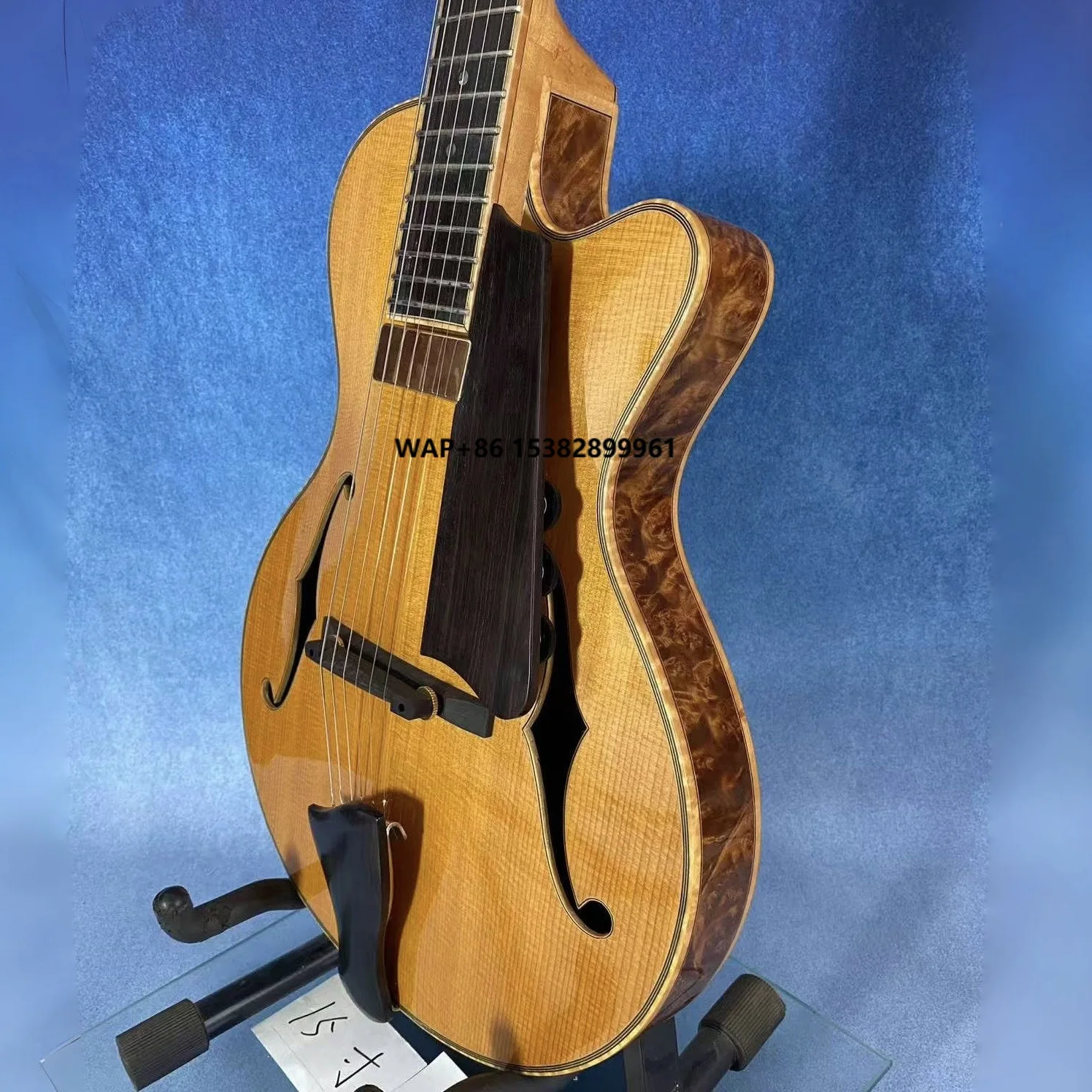 

Yunzhi Customizable Acoustic Guitar YZA25 with Jazz Archtop Hollow Solid Maple Body Gloss Finish Ebony Fingerboard Discounted