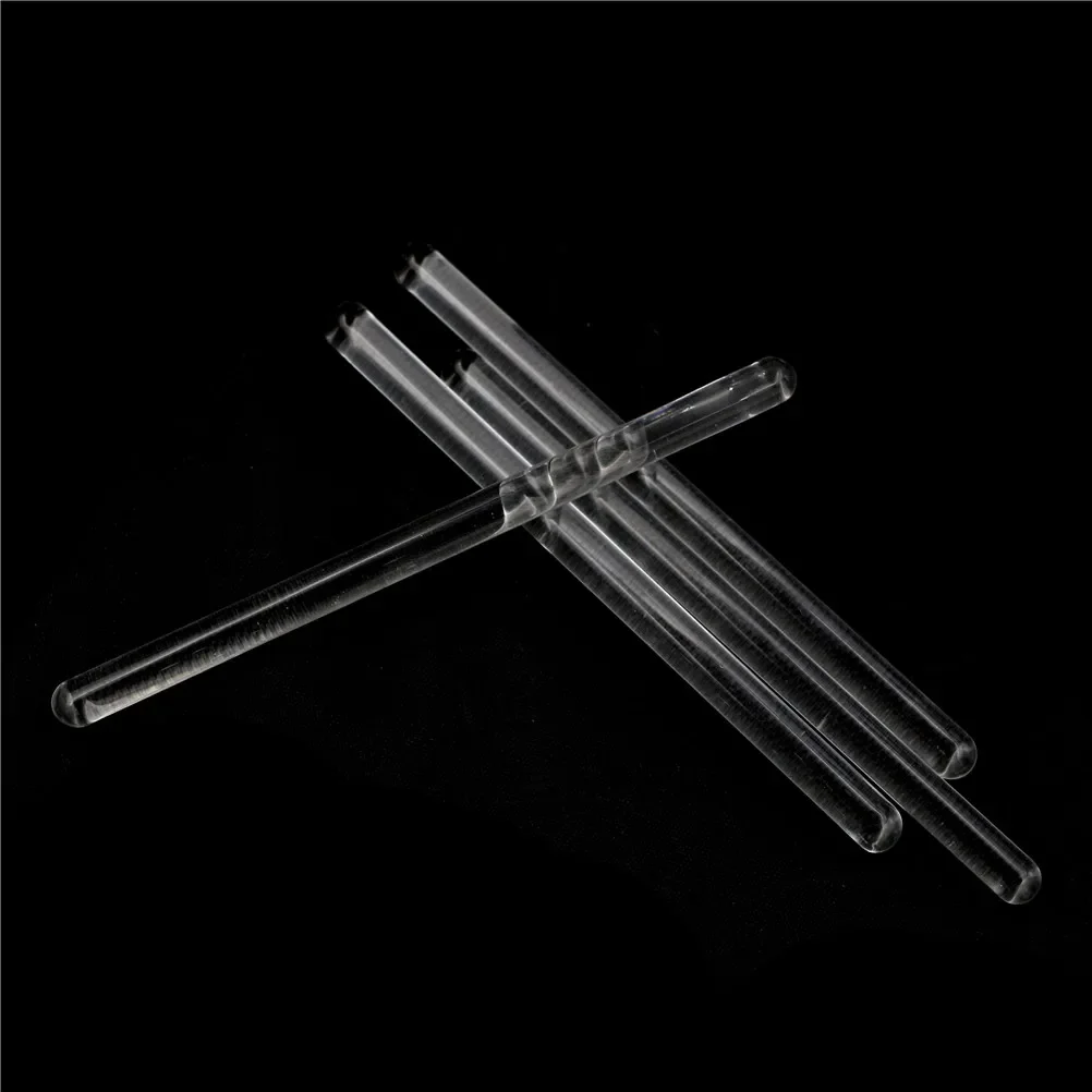 4pcs Glass Stirring Rod Transparent Lab Stirring Stick Muddler Glass Stirrer For Scientific Experiment