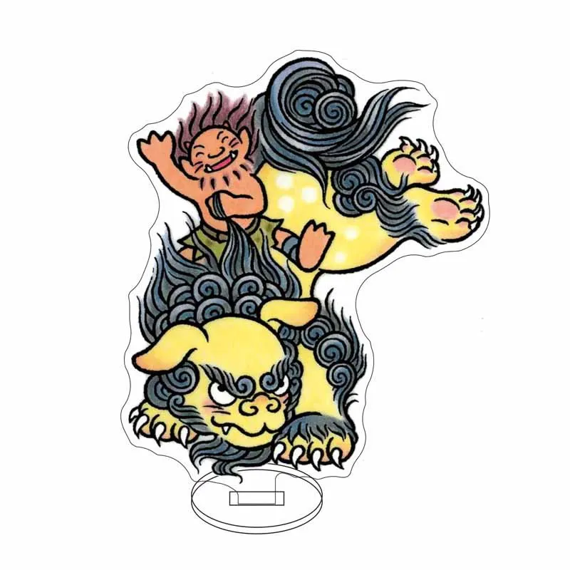 شاباكي ‌   أنيمي الاكريليك حامل نموذج لوحة الديكور مكتب الشكل عرض الكرتون المنتجات الطرفية تذكارية موضة Kingring