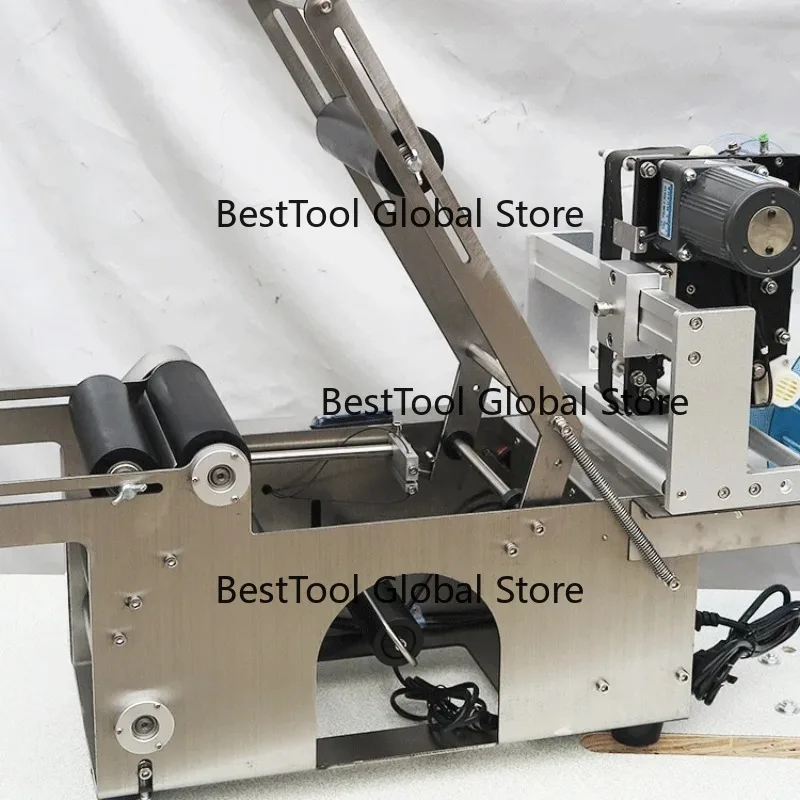

Semi Automatic Round Bottle Self Adhesive Labeling Machine With Ribbon Coding For Food Powder Packaging