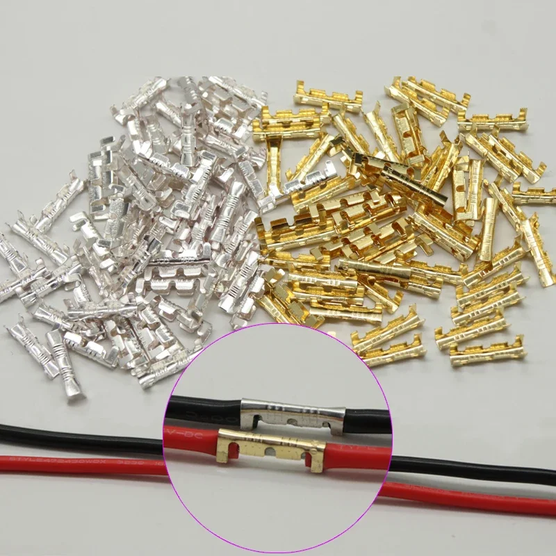 

50/100/200/500Pcs 453 U-shaped Terminal Tab Cold Inserts Connectors Cold Terminal Small Teeth Fascia Terminal 0.3-1.5m㎡