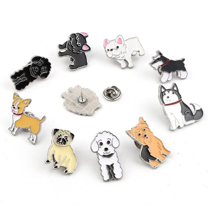 Chihuahua dog brooches for women girls men pin metal alloy animal male female dog brooch pins party clothes jewelry