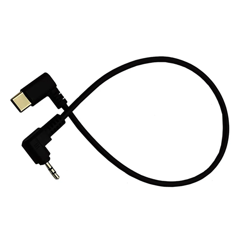 Type-c to 2.5/3.5mm male gold-plated elbow audio adapter cable for mobile phone, car AUX speaker, headphone connection cable