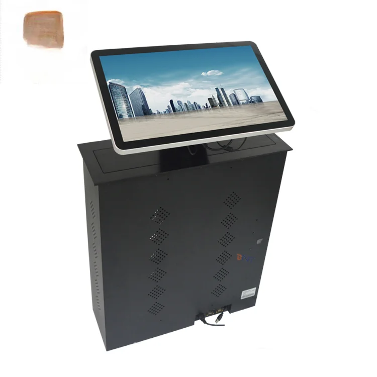 Intelligent 19 inch Pop Up Computer LCD Monitor Lift with 40-60 Front fold-able Screen For Conference System