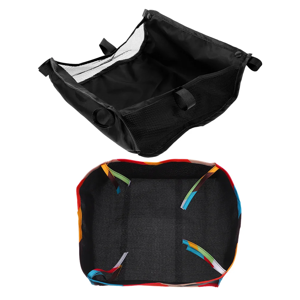 

2 шт., сумка-органайзер для нижней части коляски, сетчатая сумка для хранения подгузников, бутылочек, универсальная прочная и практичная сумка для детской коляски