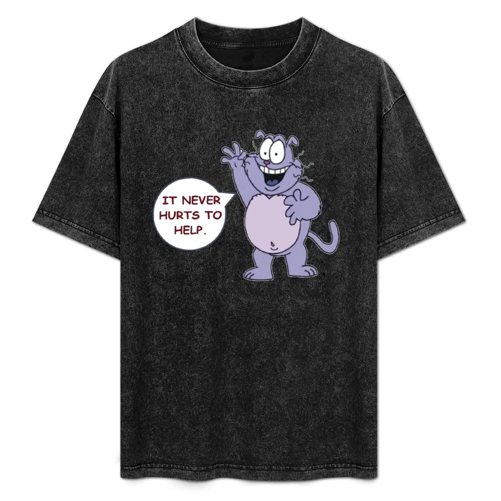 

Eek! The Cat(It Never Hurts To Help.) T-Shirt Labor Work Casual T-Shirt