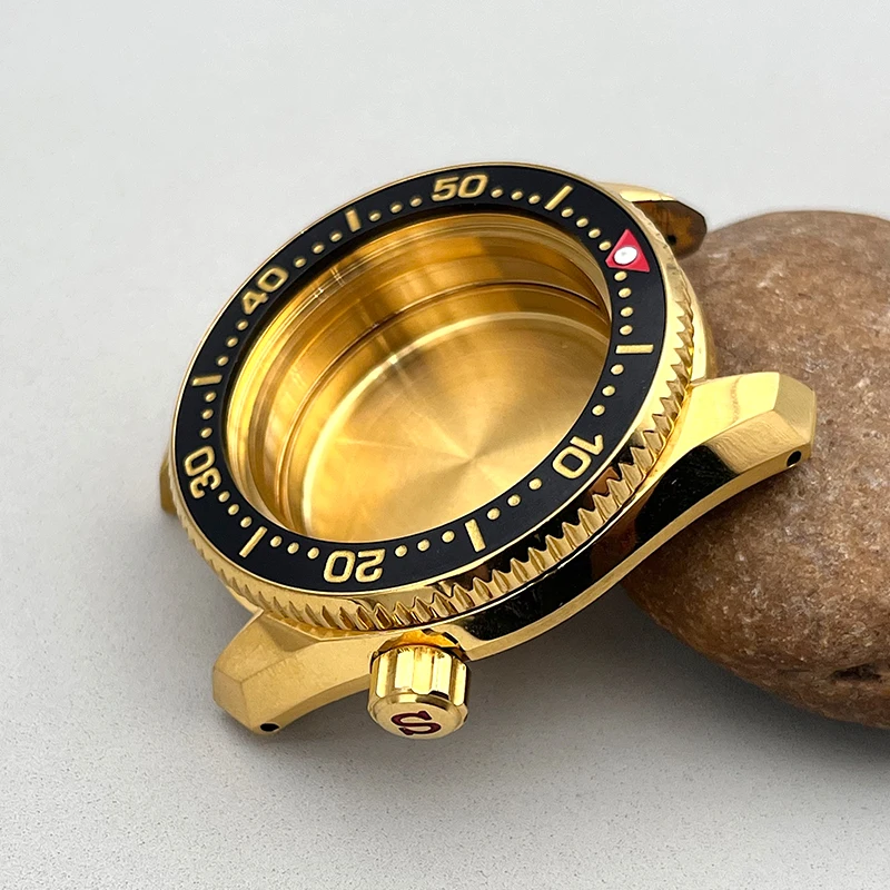 Oro Seiko SPB185 SPB187 vetro zaffiro inserto lunetta in acciaio custodie per orologi per NH34 NH35 NH36 movimento riparazione orologio sostituire parti