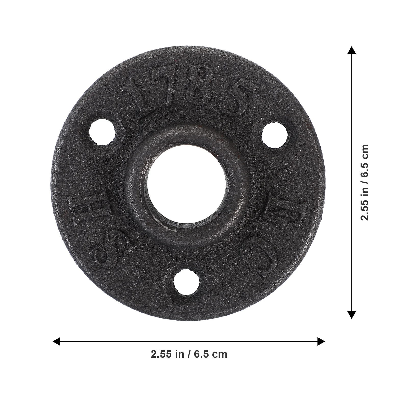 

10Pcs Malleable Floor Flange High Strength Threaded Pipe Fittings Durable Wall Mounted Flange Industrial Furniture Shelving