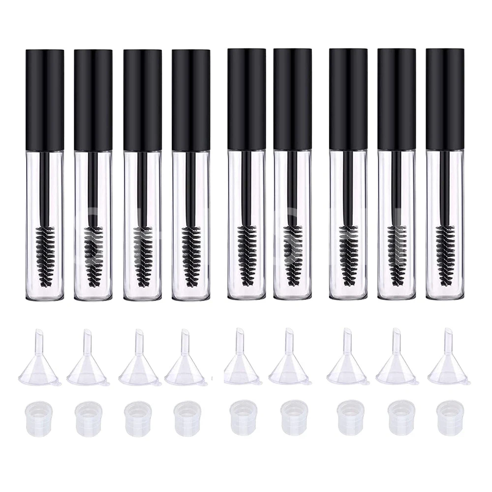 Lege Mascara Tube Met Wimperstaf, 10Ml Wimpercrème Container Met Lekstoppen Voor Het Aanbrengen Van Ricinusolie, Diy Cosmetica