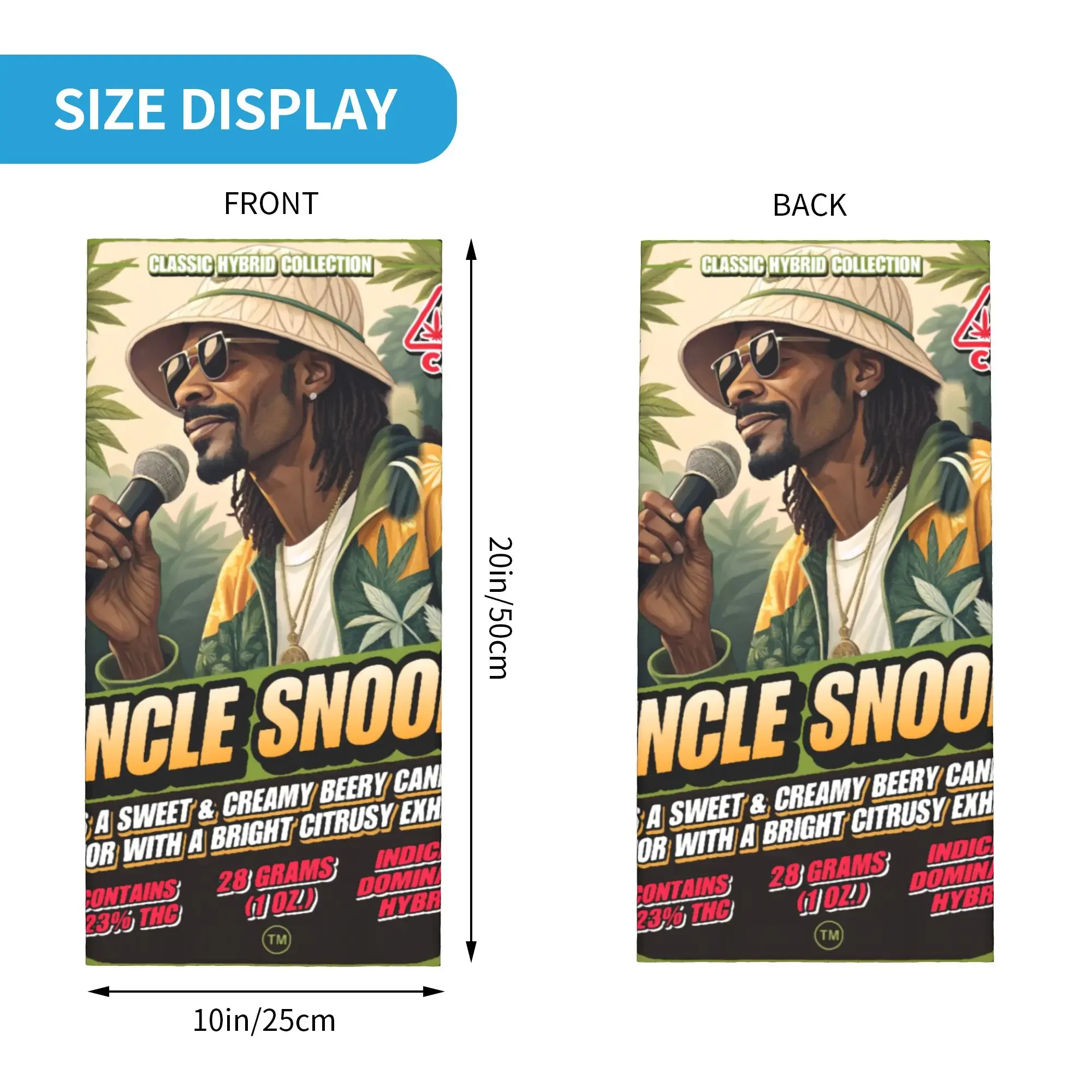 Snoop Dogg Music Rapper Bandana Neck Warmer Women Men Winter Ski Tube Scarf Gaiter  Face Cover