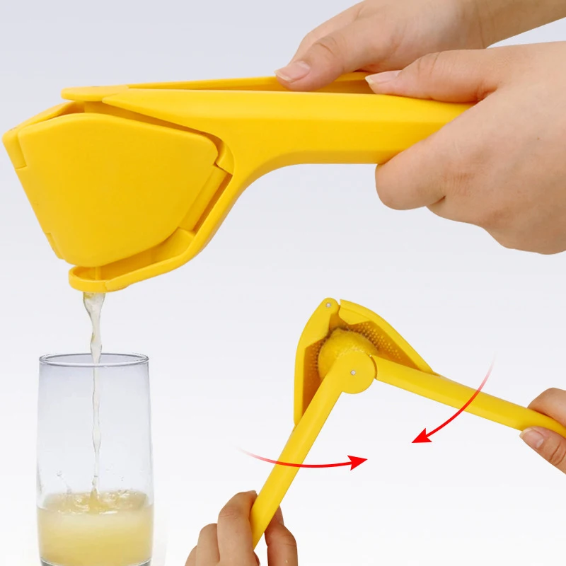 

Effortless Hand Lemon Squeezer Citrus Press Food-Grade Plastic Manual Juicer For Lemons Limes Oranges - Kitchen Gadgets