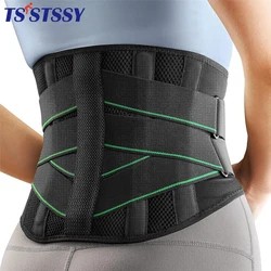 Adjustable Lumbar Support Belt Breathable Back Brace with 5 Metal Stay -Lower Back Pain Relief,Scoliosis,Herniated Disc,Sciatica