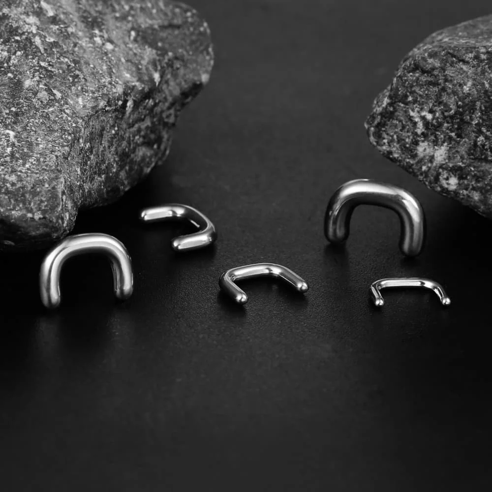 Titanium U Shape Retainer Nose Rings, Hypoallergenic
