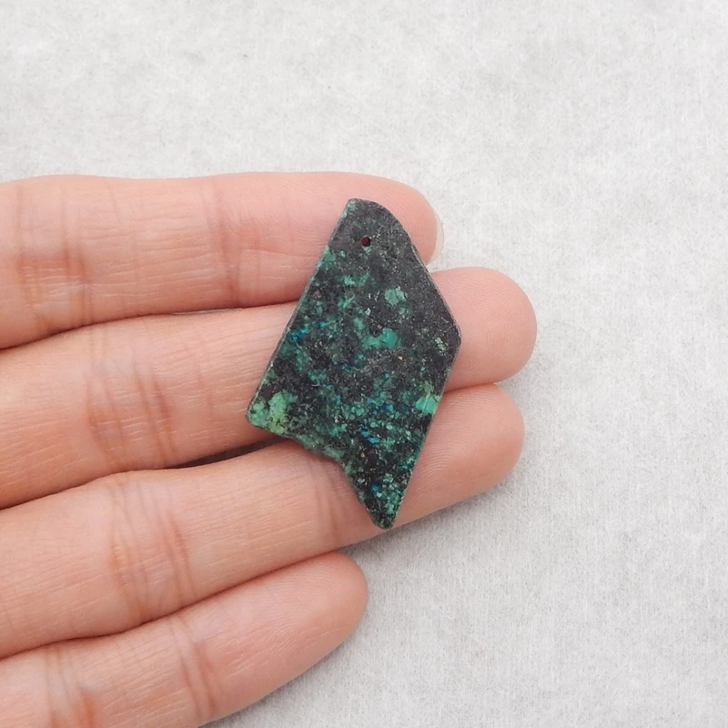 

Африканская бирюзовая бусина-подвеска для женщин, натуральные украшения, бирюза, 34x19x3 мм, 4,32 г