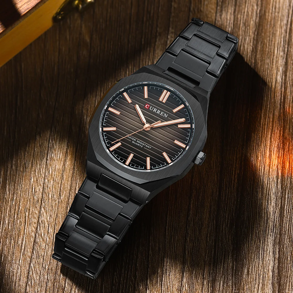 CURREN Brand Fashion New Mens Watches Waterproof Luminous Top Brand Luxury Quartz Wristwatch Full Stell Military Watch Clock