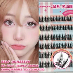 No Glue Needed Self Adhesive Fake Lashes Diy False Eyelashes Extensions Natural Korean Makeup Manga Cosplay Spike Cluster Lashes