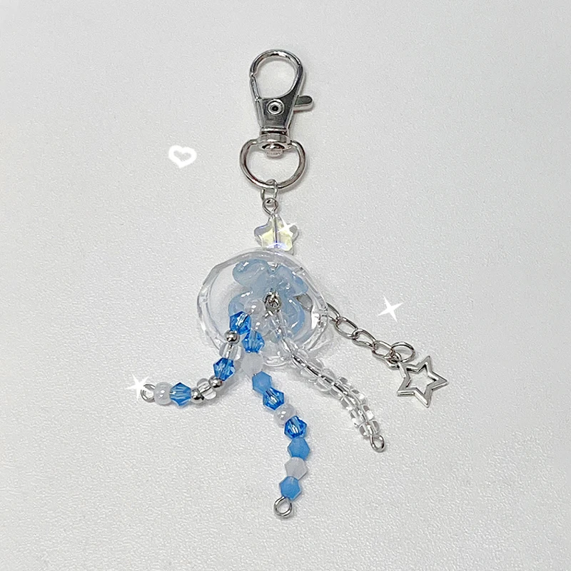 jellyfish phone charm ocean theme keychain