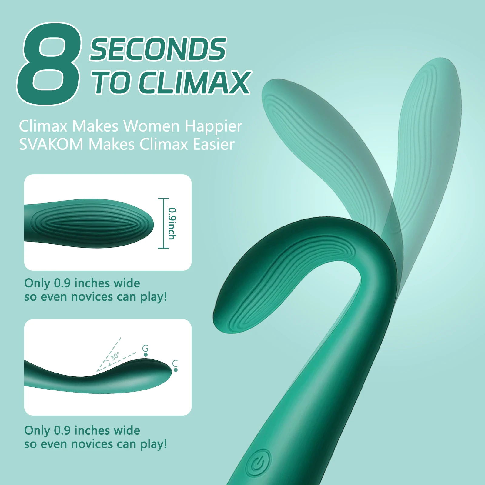 Adult Toy Vibrator, Female Adult Sex Toy, G-Spot Clitoral Vibrator, Stimulator, for Couples' Foreplay - view 5