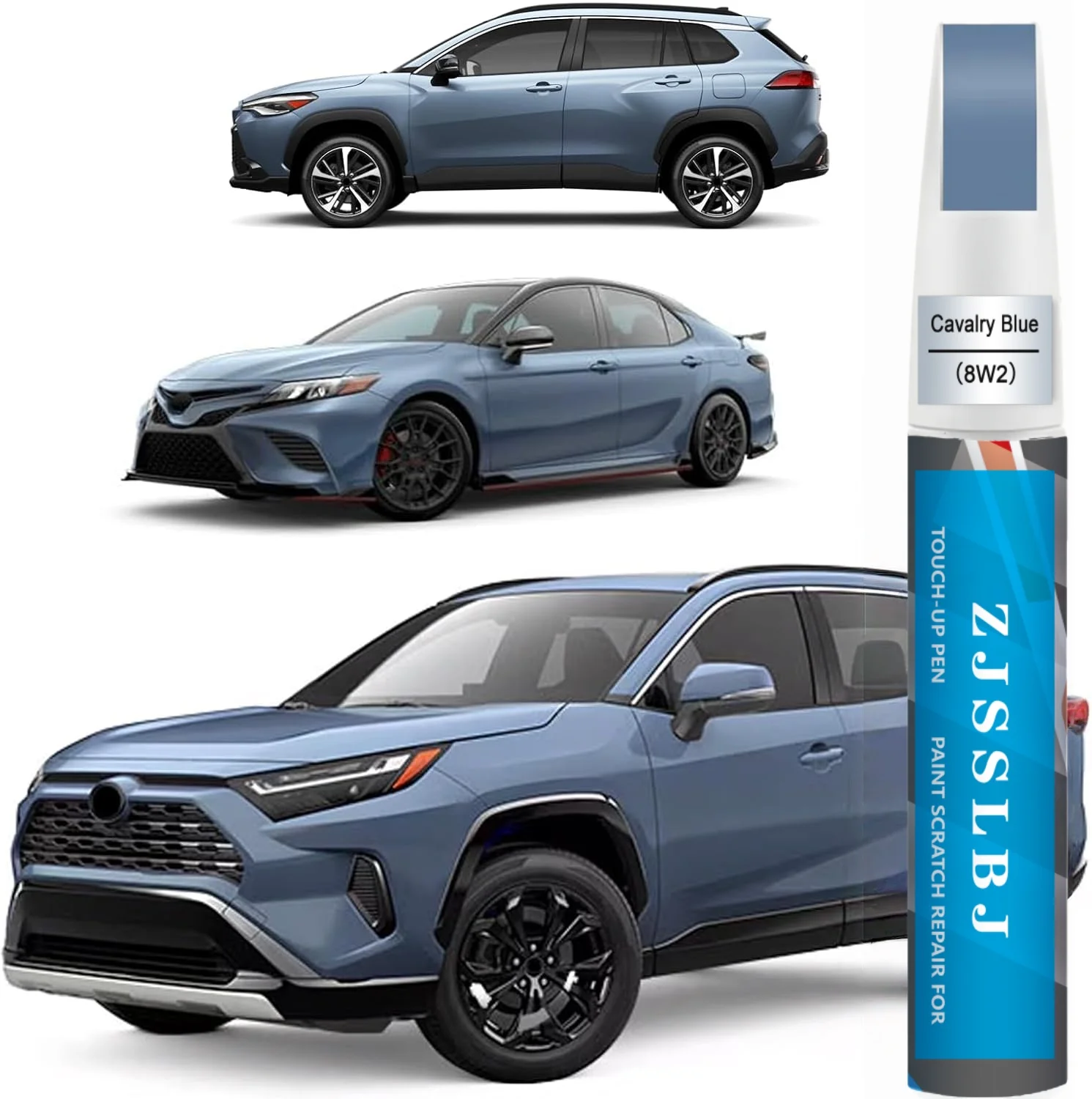 Краска для подкраски автомобиля (8W2 Cavalry Blue), совместимая с Toyota, маркер для ремонта царапин, двухкомпонентная краска для подкраски, премиум-качество