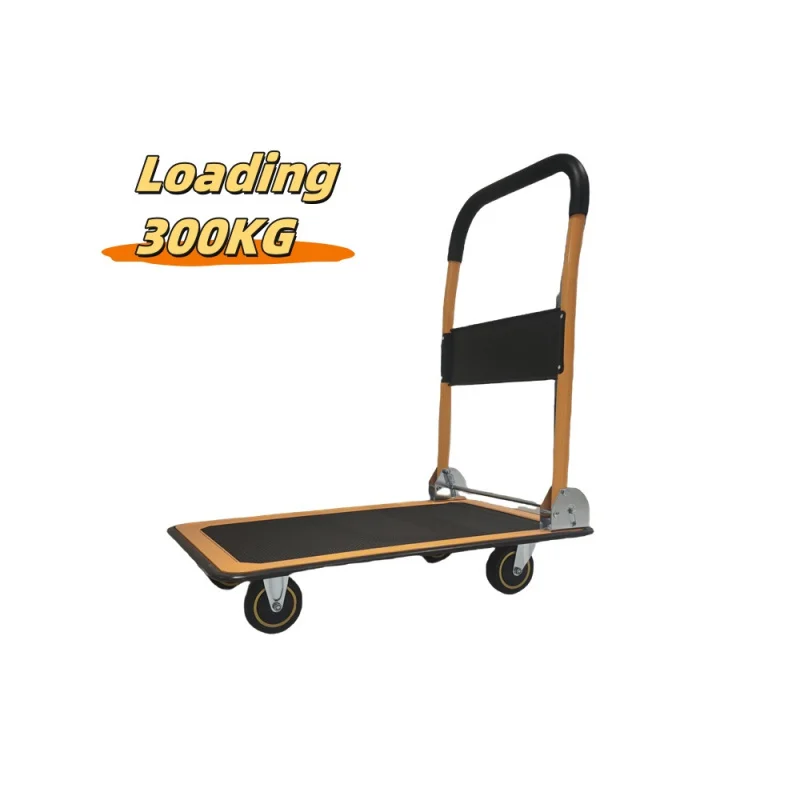 custom.300kg Load Industrial Heavy Duty Foldable Platform Hand Truck Trolley Cart