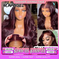 Pre Everything 13x6 HD Lace Front Wig 99J Burgundy Glueless Pre Cut Lace Body Wave Wigs Human Hair Wigs Brazilian Hair For Women