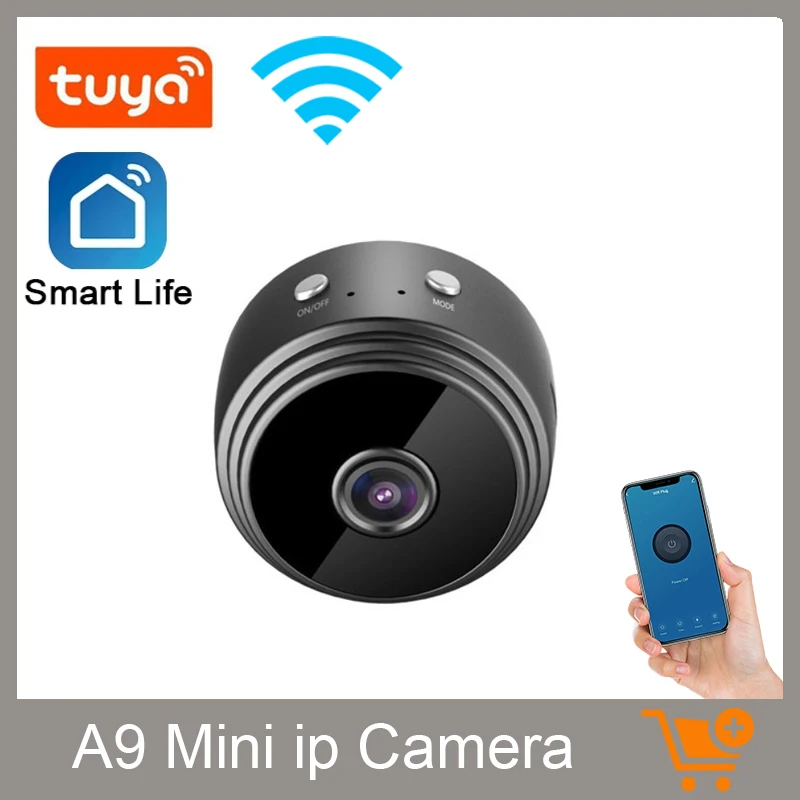 Tuya Wifi A9 1080P Mini IP Camera SmartLife APP Remote Control Home Security Video Surveillance Wireless Without Night Vision