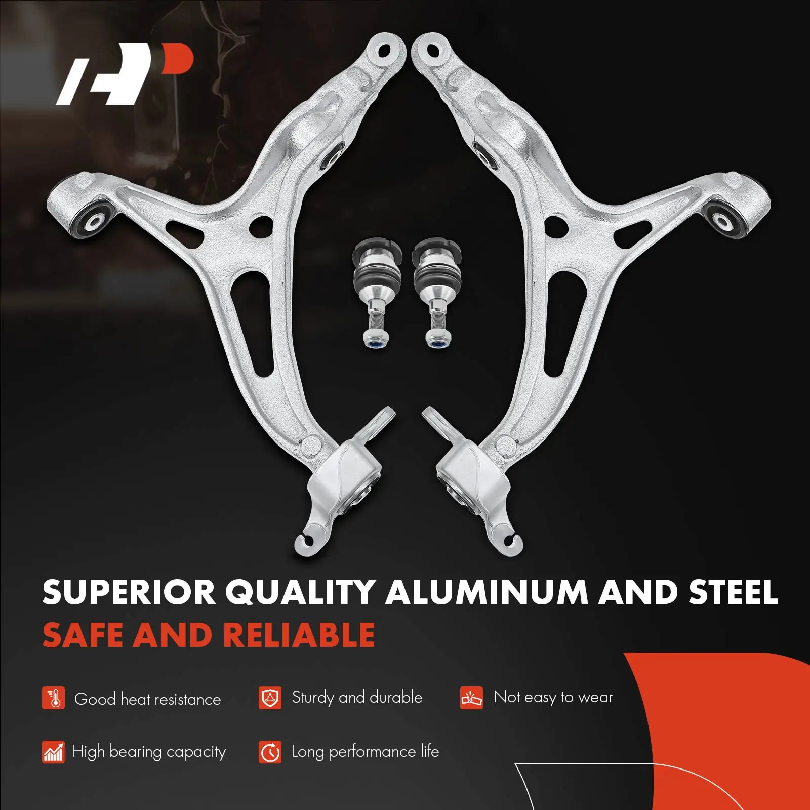 A-Premium 4x Front Lower Control Arm & Ball Joint Assy for MERCEDES-BENZ GL320 2007-2009 GL350 2010-2012 GL450 2007-2012 GL550
