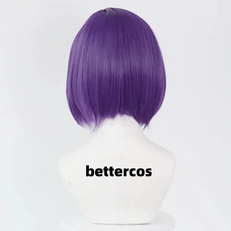 Mikage Reo Anime BLUE LOCK Cosplay 35Cm purple short hair Heat Resistant Synthetic +Wig cap FR;8F,;DKL