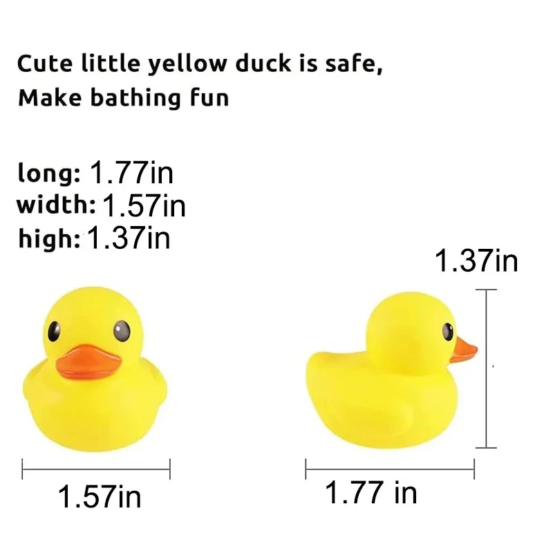 Kids Bath Mini Duck 50/30/10 PCS Ducks Squeak and Float Duckies Baby Shower Tiny Toy Party Decoration for Toddlers Boys Girls