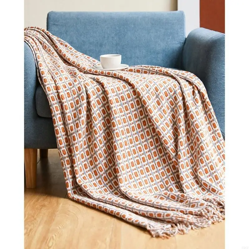 e06f Nordic reknited Blaid Sofa رمي بطانية مع شرابات شال غفوة