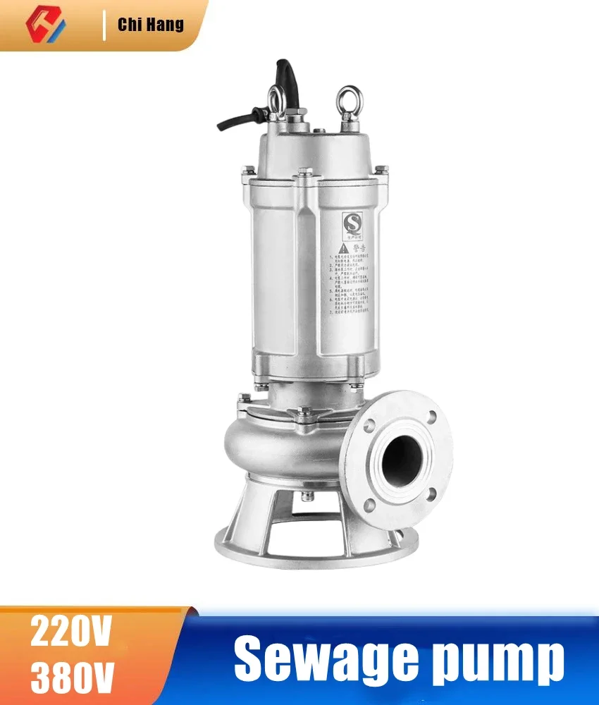 

All Stainless Steel Sewage Pump Corrosion Resistance Acid and Alkali Chemical Pump 316 Cutting Non-clogging Submersible Pump