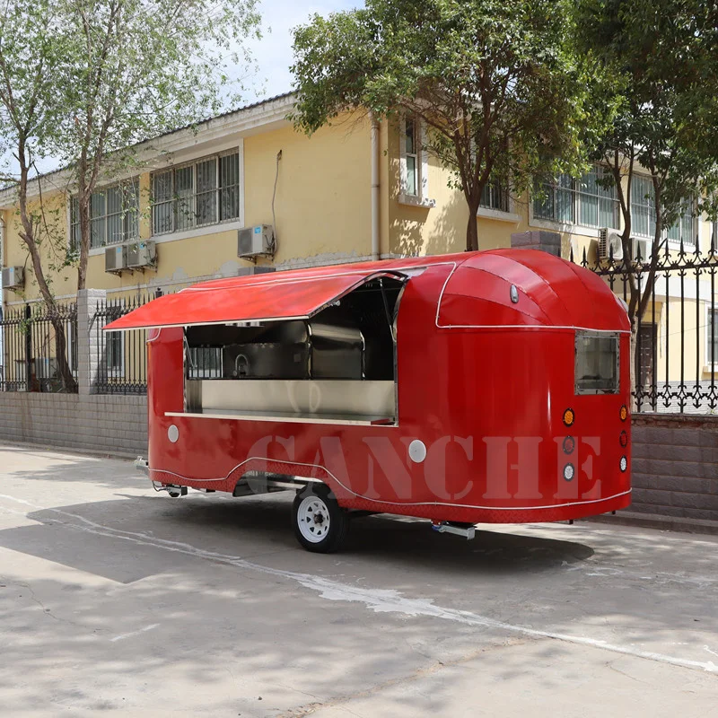 Customized Multifunctional Food Trailer/Coffee Food Truck with Baking Equipment/ Pizza Hamburger Camper Cart