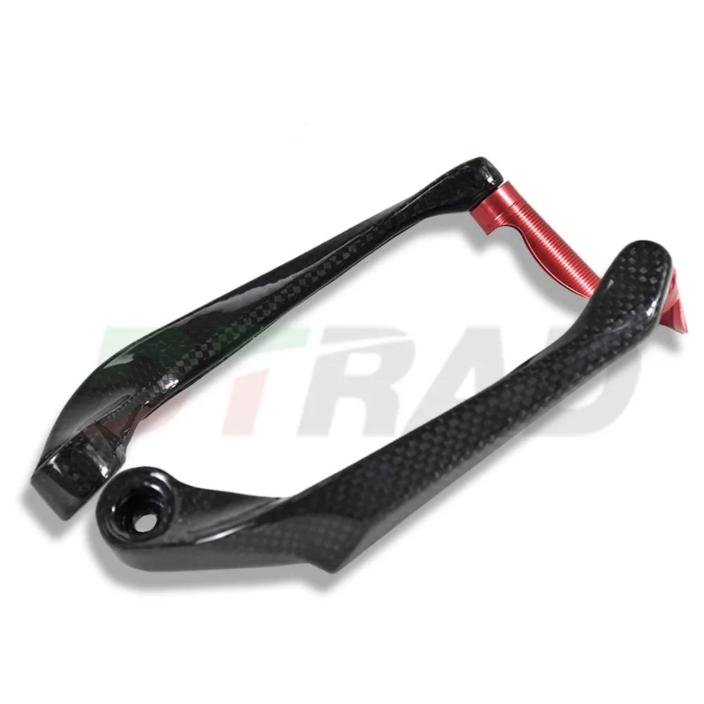 Universal Motocross Carbon Fiber brake Clutch Lever Handlebar Protection Kit Anti-Fall Handle Grip Cover Motorcycle Accessories