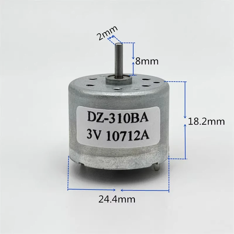 

RF-310 Mini 310 Motor DC 3V 5V 6V 7.4V 4350RPM Micro 24mm Round Spindle Motor Precious Metal Brush Engine DIY Hobby Toy Fan